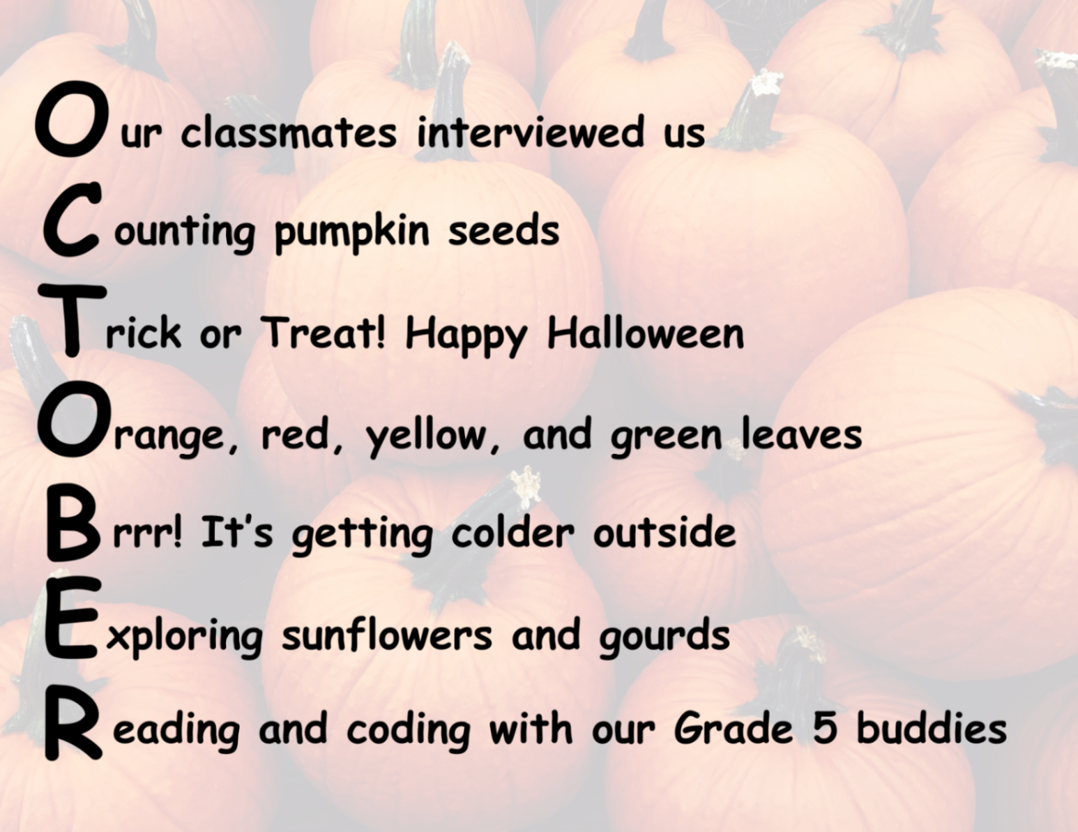 October Acrostic
